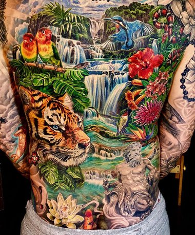 tropisches Paradies Tattoo