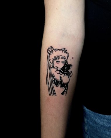 Sailor Moon Katze Tattoo