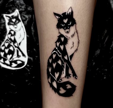 Fuchs Herz Tattoo