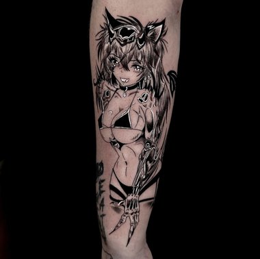 Fox Demon Girl Tattoo