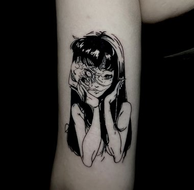 dämonisches Mädchen Tattoo