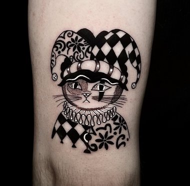 Clown Katze Tattoo